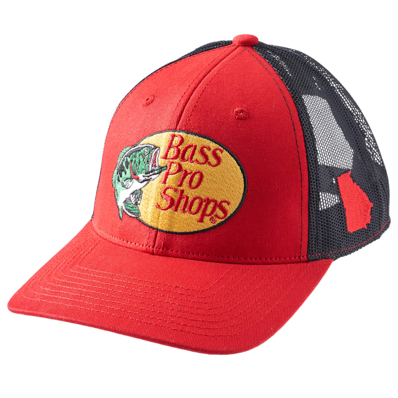 Bass Pro Shops Woodcut Logo and Georgia Patch Snapback Cap