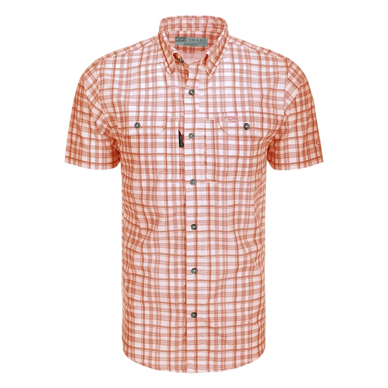 Drake Hunter Creek Window Pane Plaid Short Sleeve Shirt
