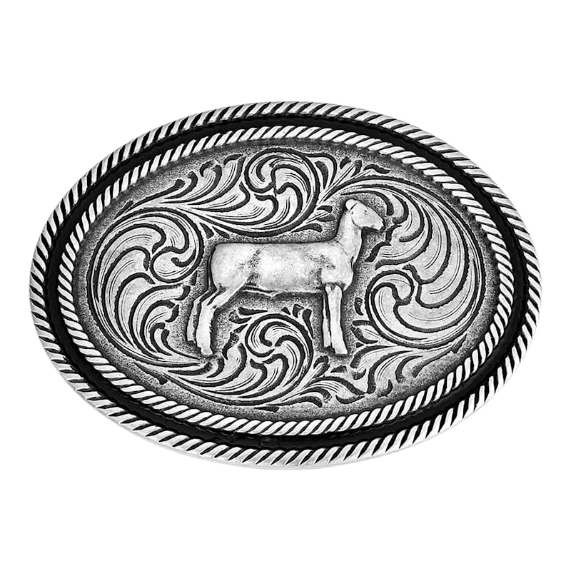 Montana Silversmiths Antiqued Show Lamb Belt Buckle