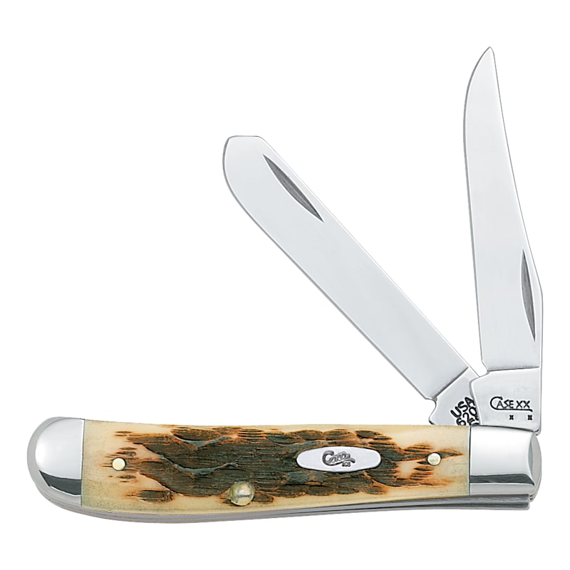 Case Amber Bone Pocket Knife - Mini Trapper