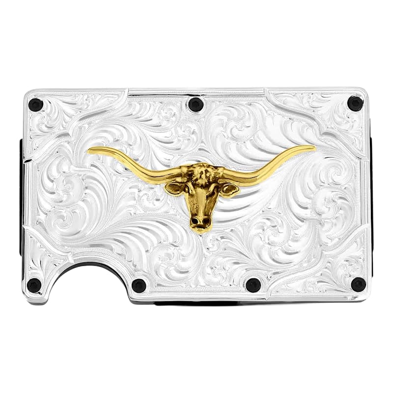Montana Silversmiths Ironwood Longhorn Card Case