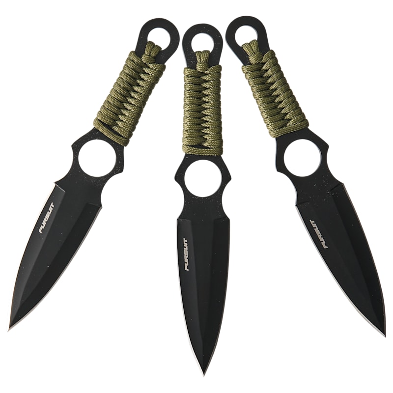 Pursuit Paracord 3-Pack Throwing Knives