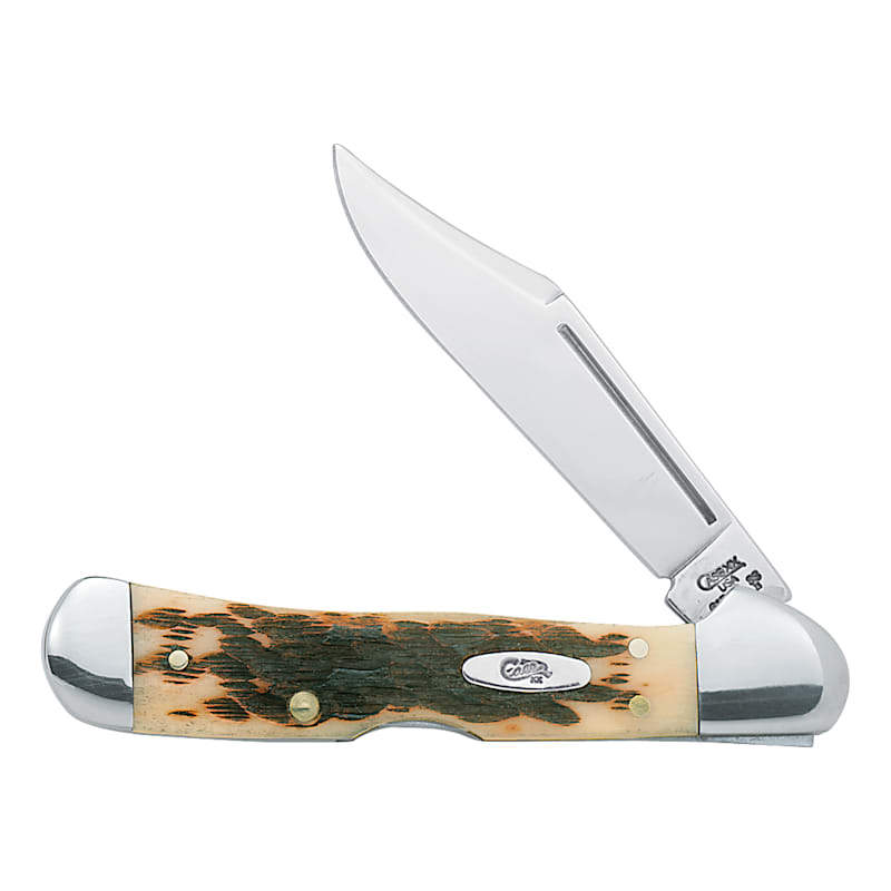 Case Amber Bone Pocket Knife - Mini Copperlock