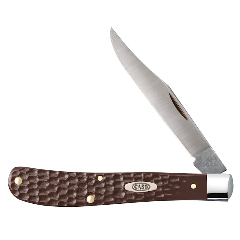Case Brown Synthetic Slimline Trapper Folding Knife