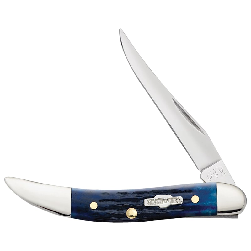 Case Blue Bone Small Texas Toothpick Folding Knife
