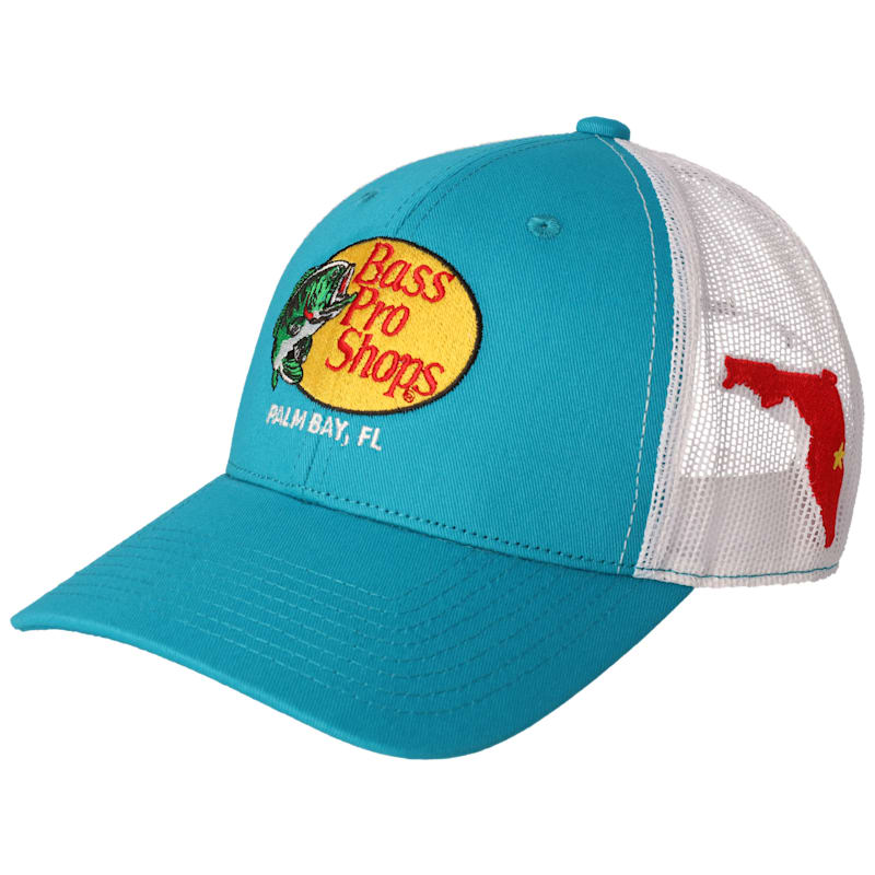 Bass Pro Shops Woodcut Logo Palm Bay, FL Snapback Cap