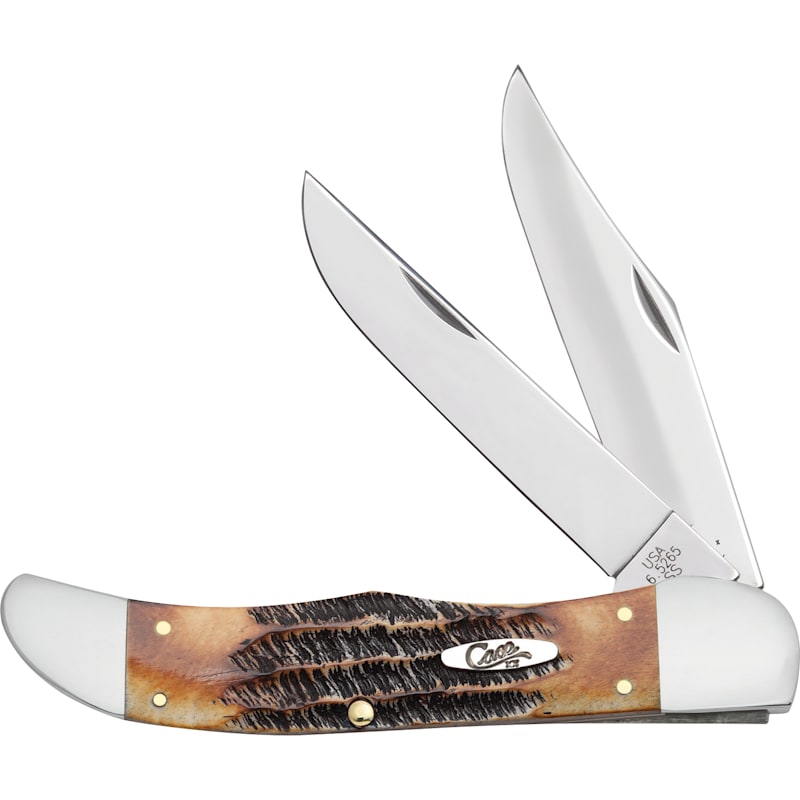 Case 6.5 Bonestag Folding Hunter Knife with Leather Sheath