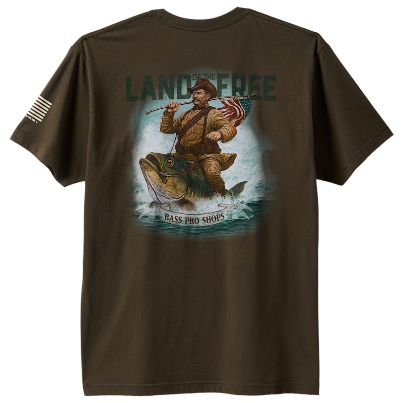 Land of the Free Bass Pro Shops Roosevelt Ride Short-Sleeve T-Shirt
