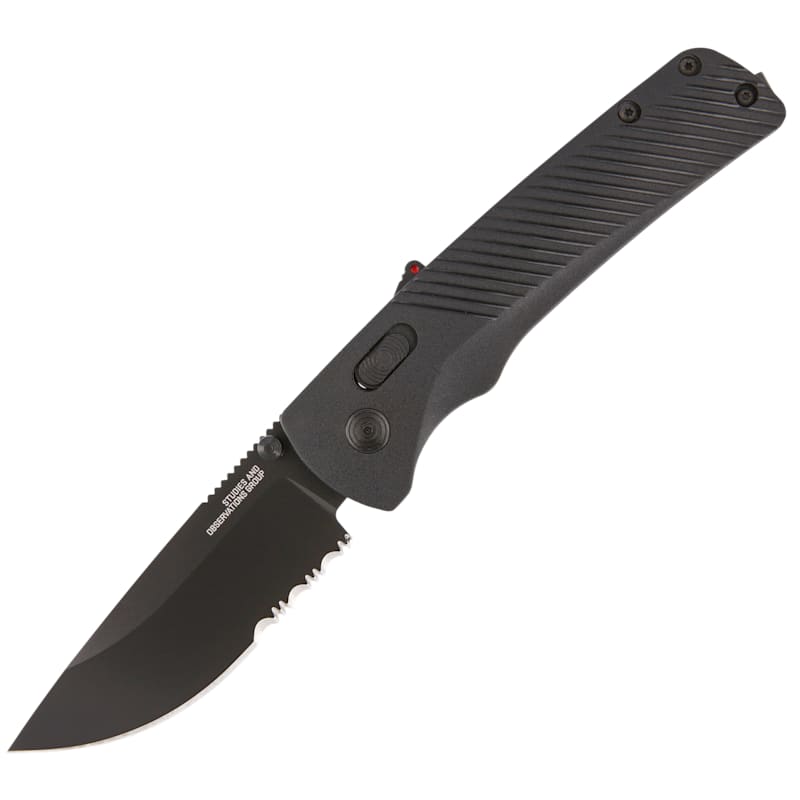 SOG Flash AT Blackout Serrated Folding Knife