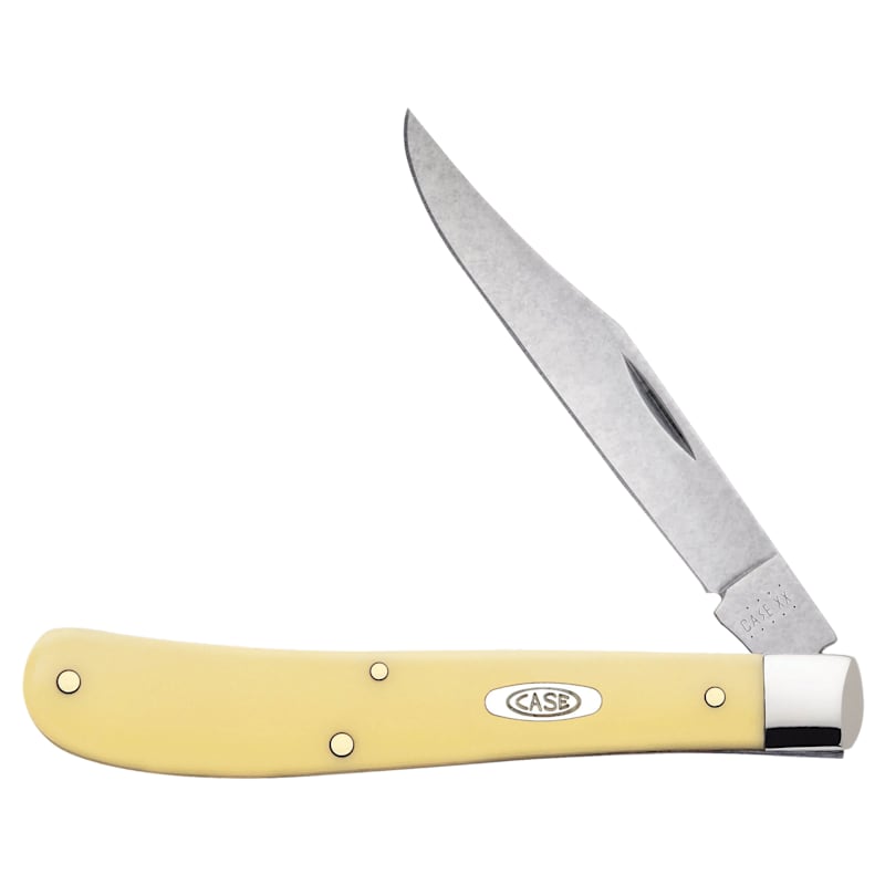 WR Case Yellow Synthetic Slimline Trapper Folding Knife