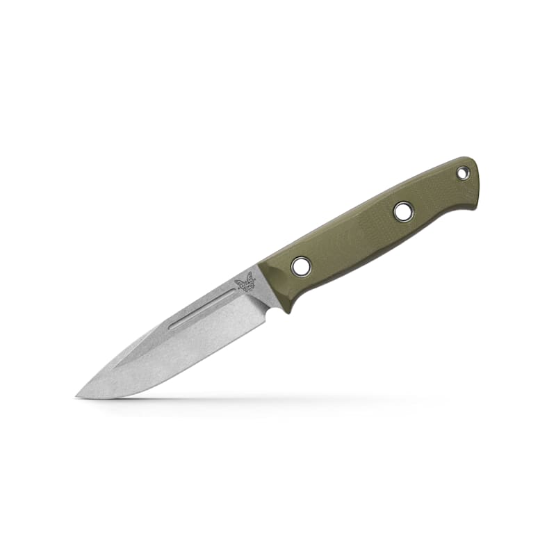 Benchmade Bushcrafter Fixed Blade Knife with Leather Sheath
