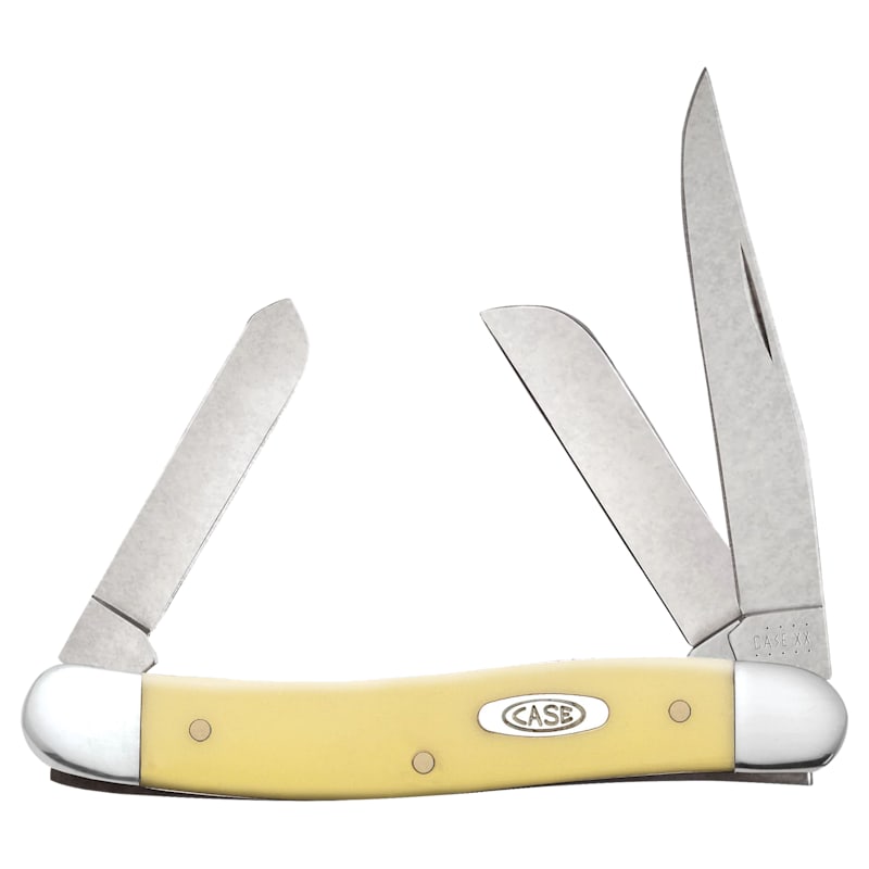Case XX Stockman Pocket Knife in Yellow Synthetic with 3 Blades