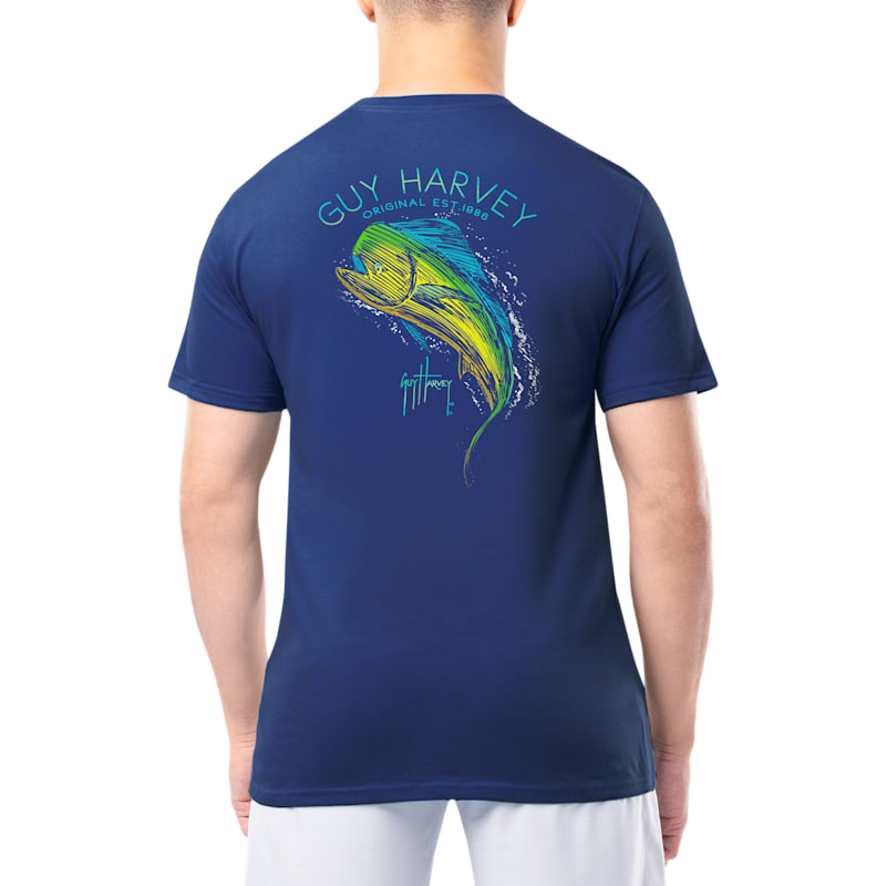 Guy Harvey Scribble Mahi OG Short-Sleeve Pocket T-Shirt