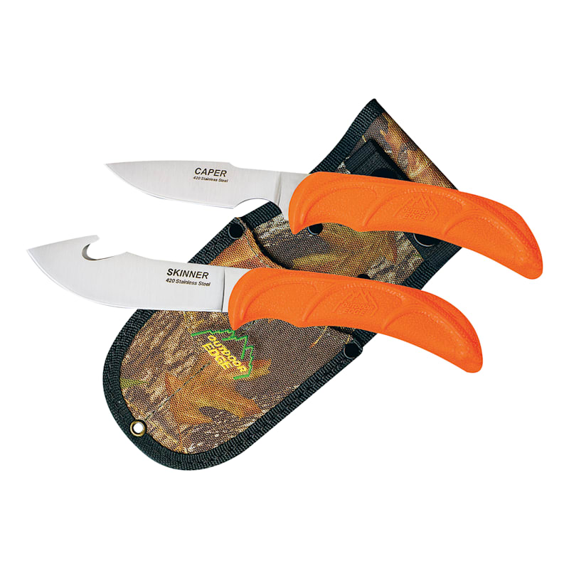 Outdoor Edge Wild-Pair Skinner/Caper Hunting Knife Combo