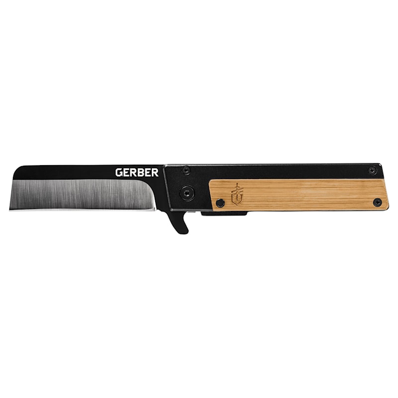 Gerber Quadrant Folding Knife with Bamboo Grip