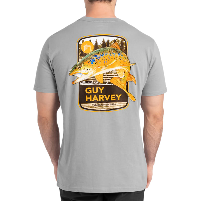 Guy Harvey Brown Trout Sign Short-Sleeve T-Shirt