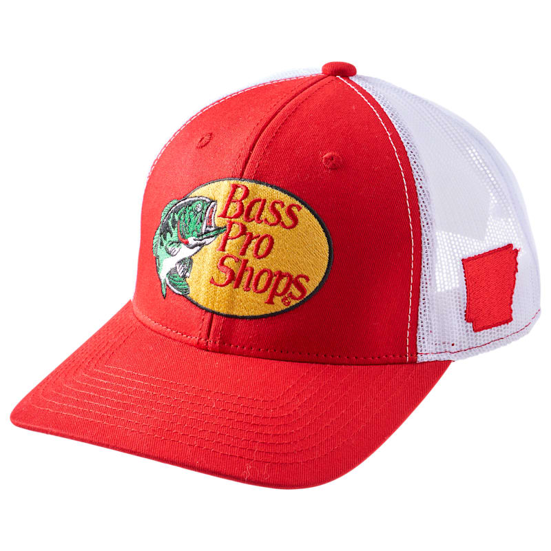 Bass Pro Shops Woodcut Logo and Arkansas Patch Snapback Cap