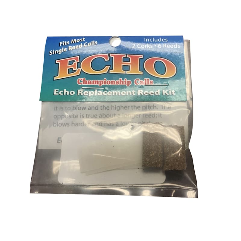 Echo Duck Call Single Reed and Cork Replacement Set - Regular Reed