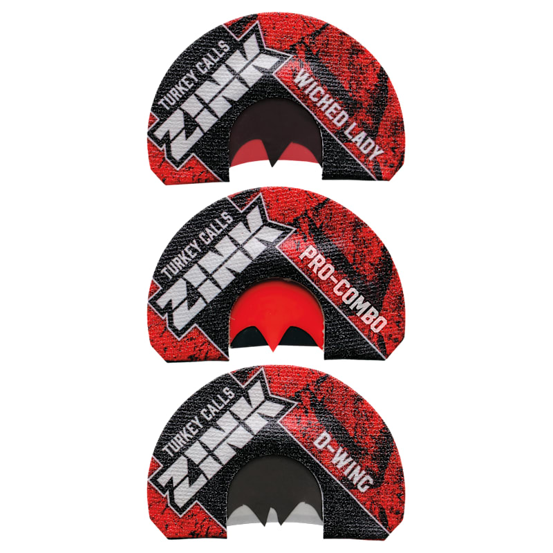 Zink Calls Wicked Series Triple Reed Diaphragm Turkey Call 3-Pack