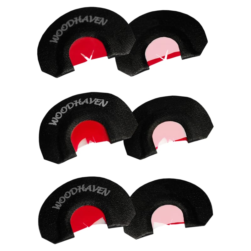 WoodHaven Custom Calls Red Ninja Diaphragm Turkey Calls 3-Pack