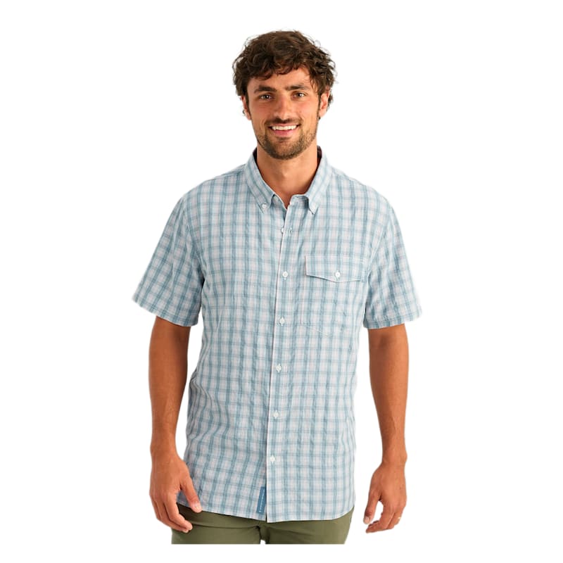 Huk Chatham Plaid Short-Sleeve Shirt