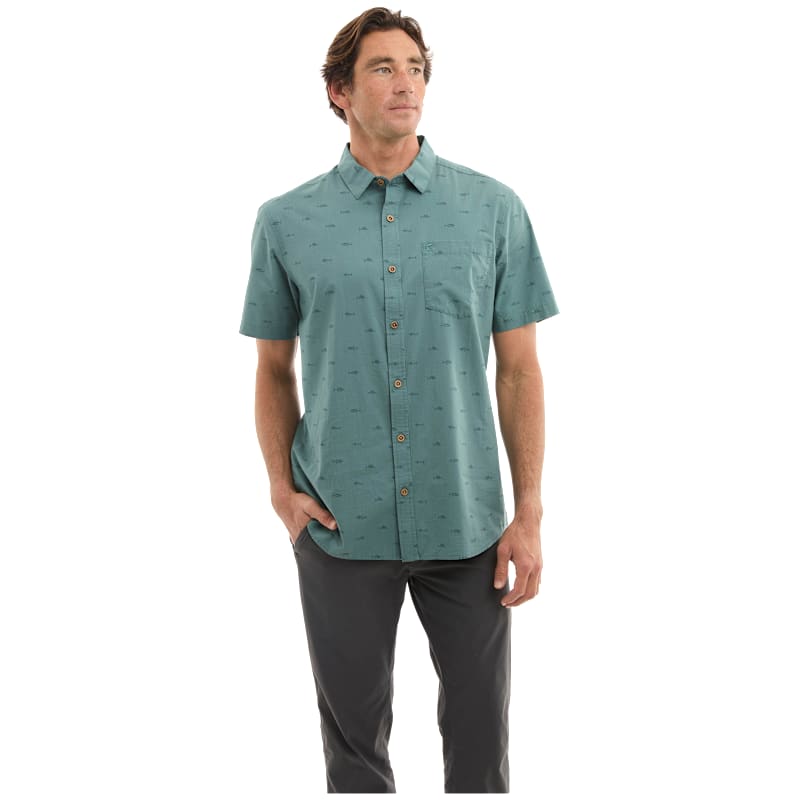 Pelagic Knockdown Short-Sleeve Button-Down Shirt