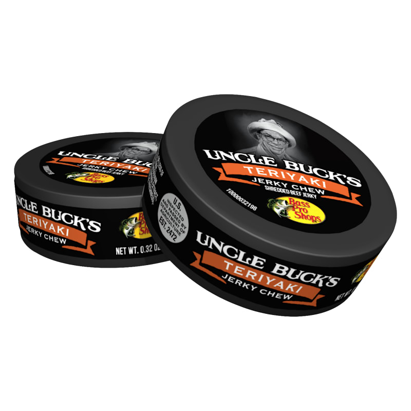 Uncle Buck's Teriyaki Flavor Shredded Beef Jerky Chew 36-Pack