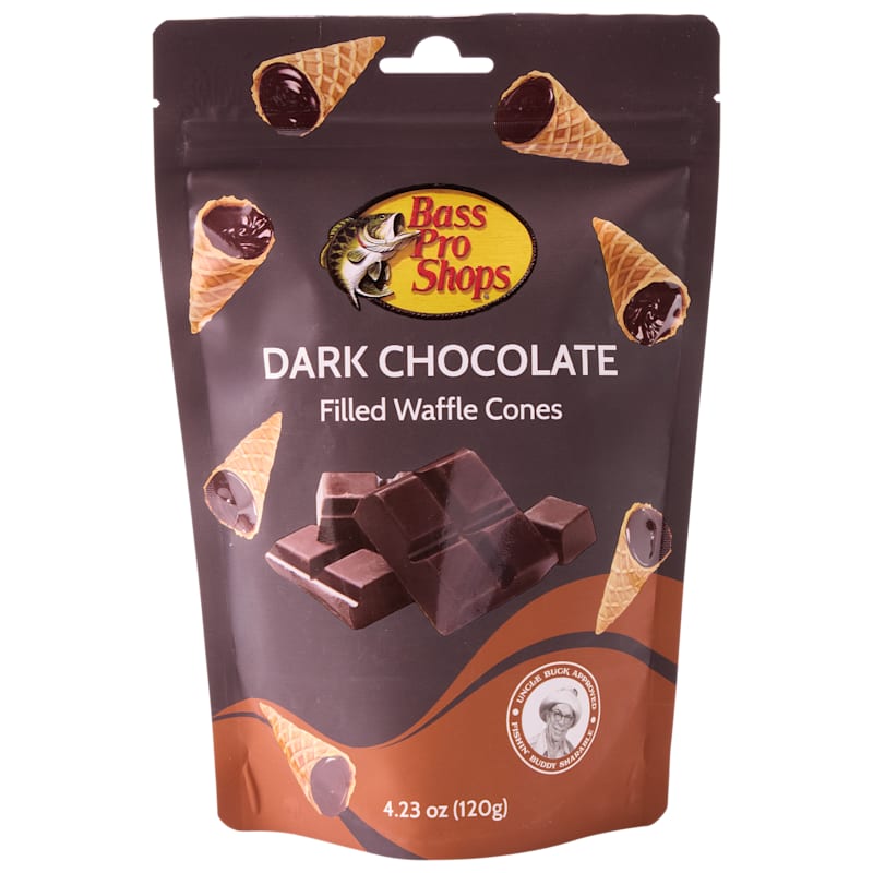 Bass Pro Shops Dark Chocolate Filled Waffle Cones