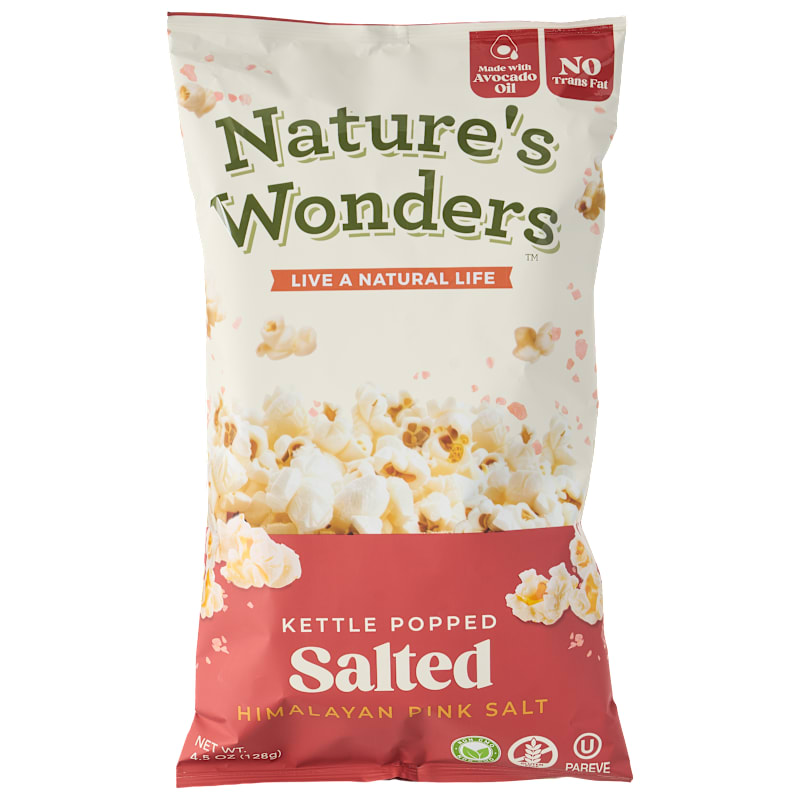 Nature's Wonders Himalayan Pink Salt Kettle-Popped Popcorn