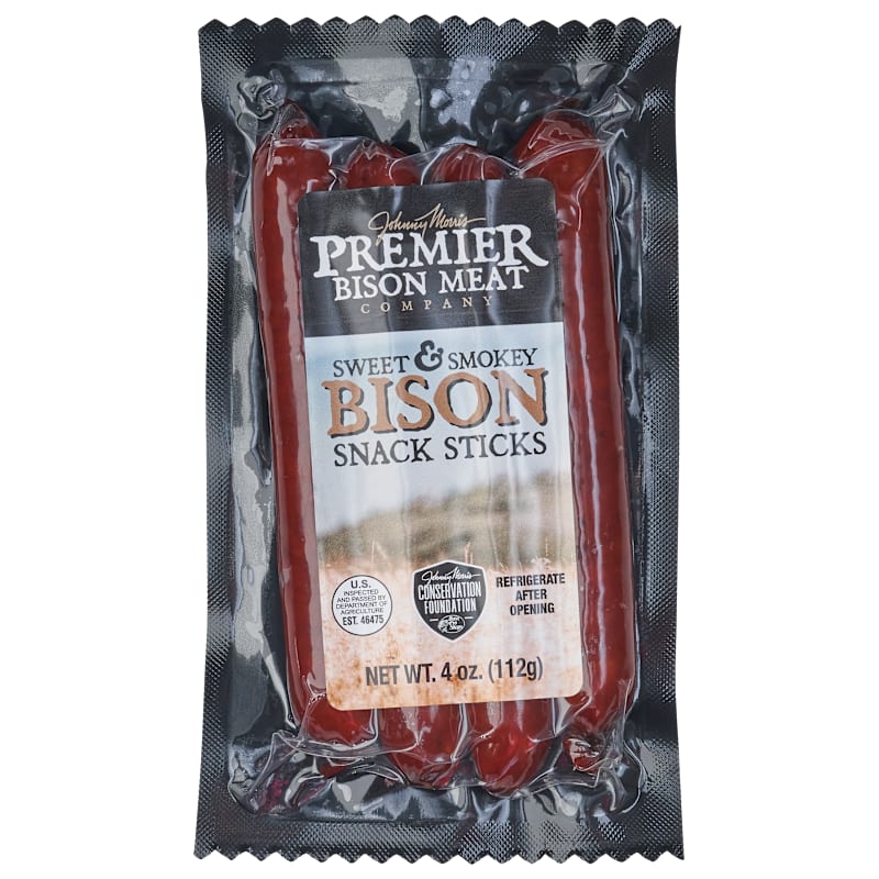 Johnny Morris Premier Bison Meat Company Sweet Smoky Bison Snack Sticks