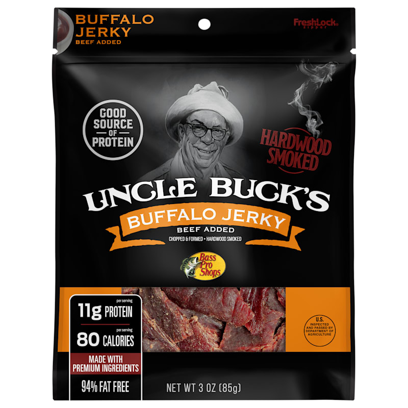 Bass Pro Shops Uncle Buck's Original Buffalo Jerky, Beef Added