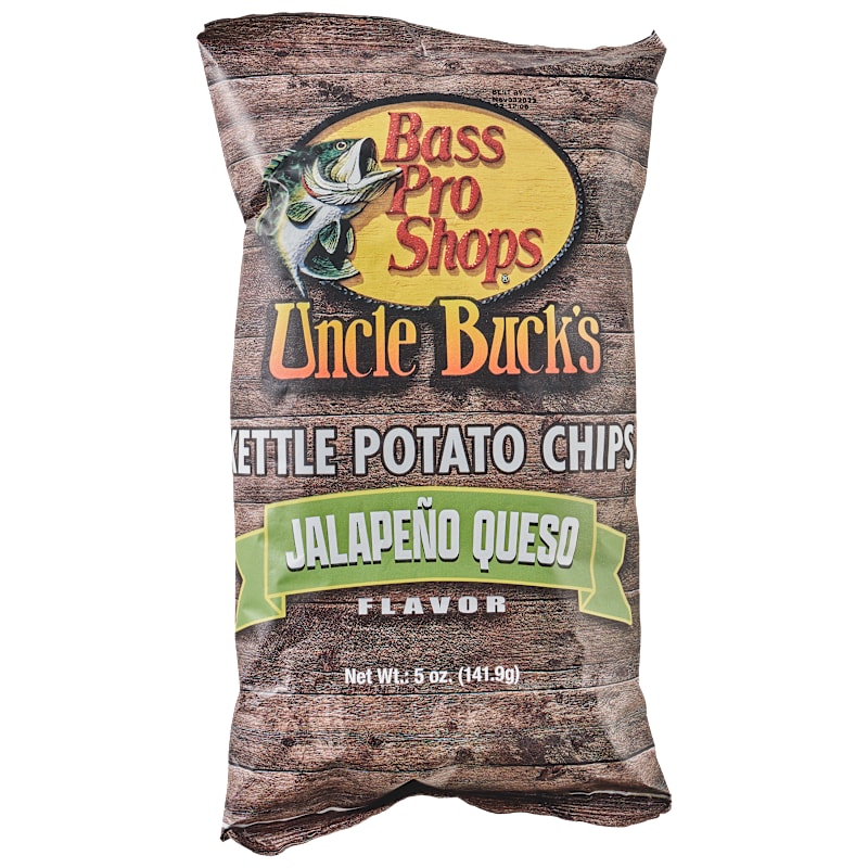 Bass Pro Shops Uncle Buck's Jalapeno Queso Kettle Potato Chips
