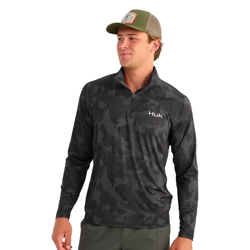 Huk Airweight KC Printed Quarter-Zip Pullover