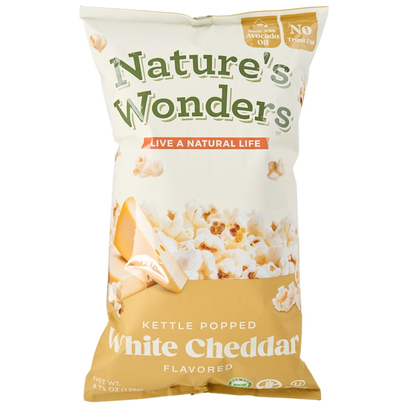 Nature's Wonders White Cheddar Kettle-Popped Popcorn