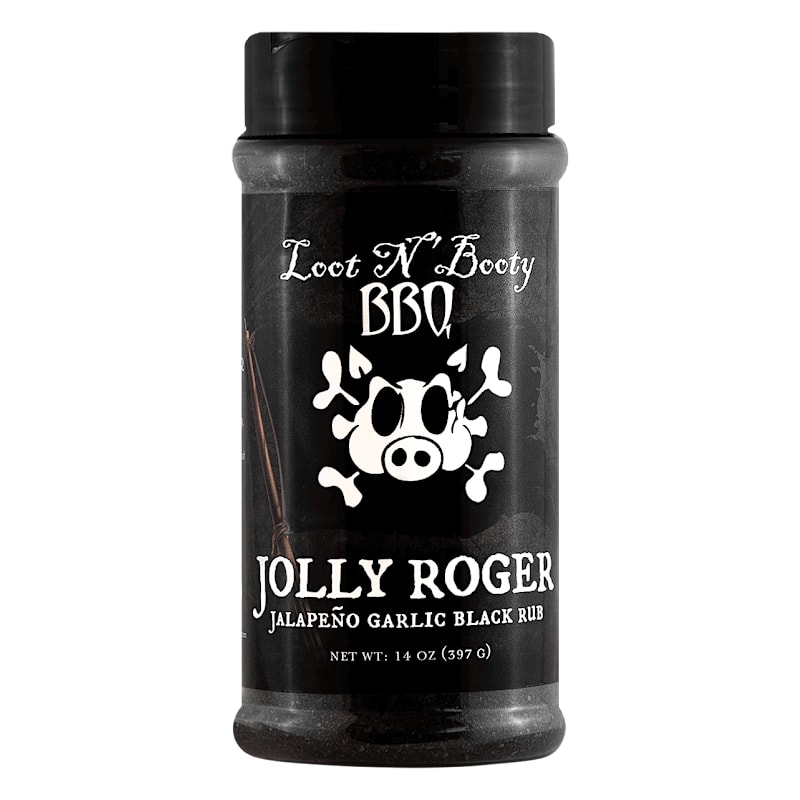 Loot N' Booty BBQ Jolly Roger Jalapeno Garlic Black Barbecue Rub