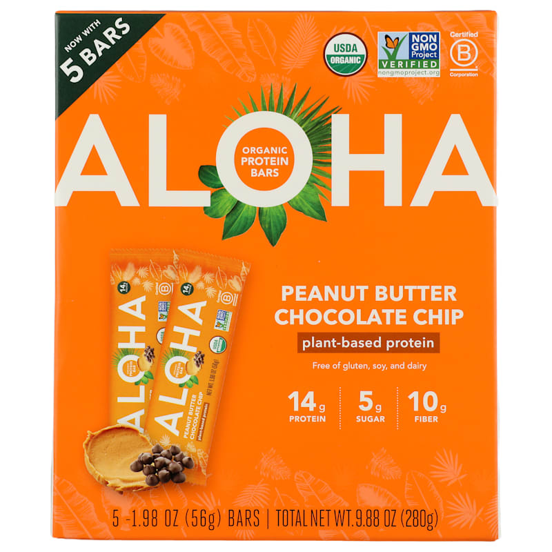 ALOHA Peanut Butter Chocolate Chip Plant-Based Protein Bar