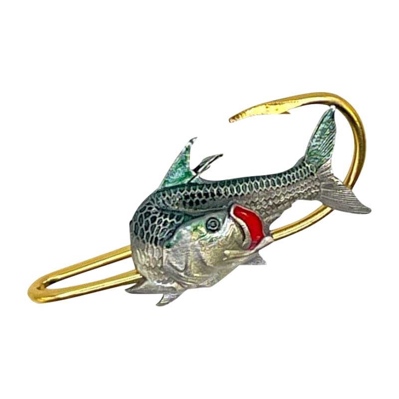 Hookits Tarpon Fishing Hook Hat Pin Clip