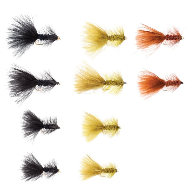 White River Fly Shop 10-Piece Classic Woolly Bugger Fly Assortment
