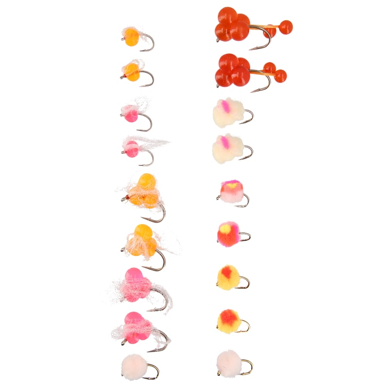 White River Fly Shop Egg 18-Pack Fly Assortment