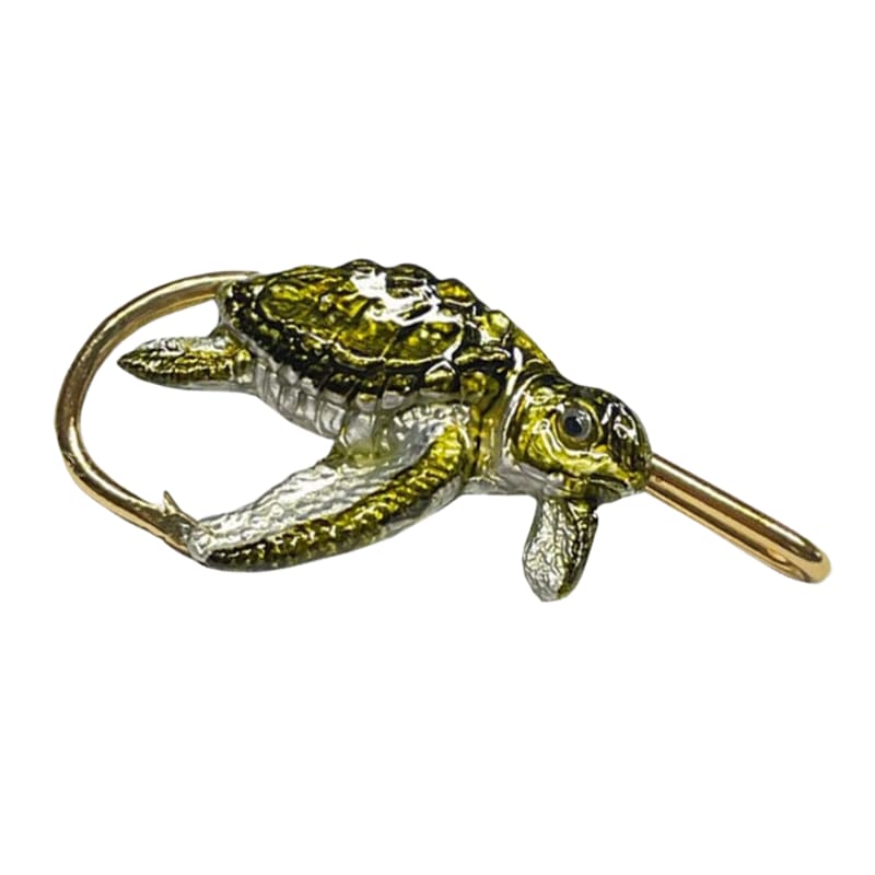 Hookits Sea Turtle Fishing Hook Hat Pin Clip