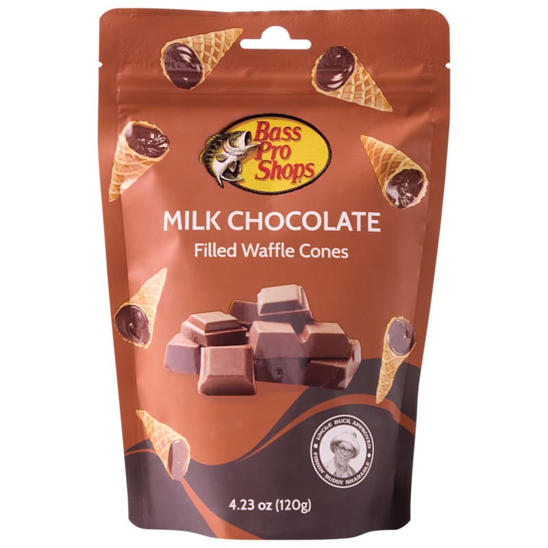 Bass Pro Shops Milk Chocolate Filled Waffle Cones