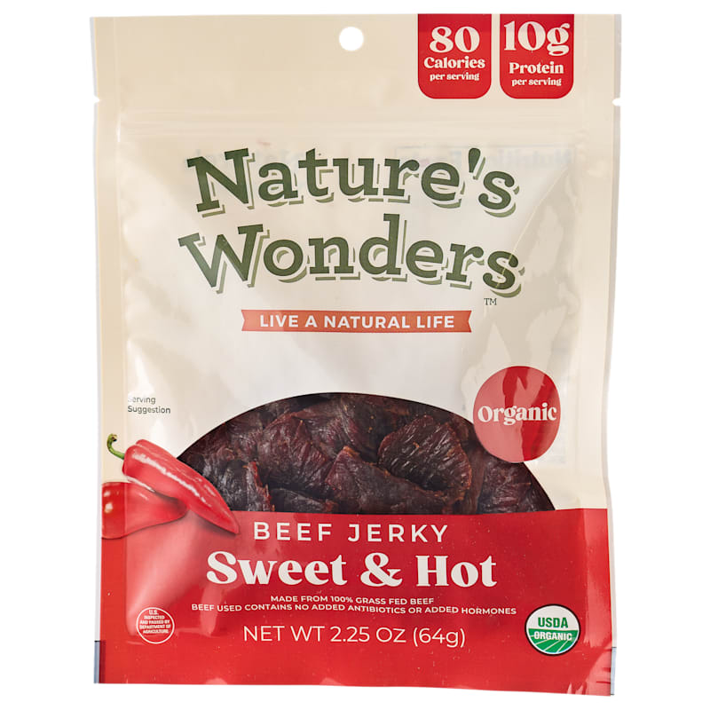 Nature's Wonders Organic Sweet and Hot Beef Jerky