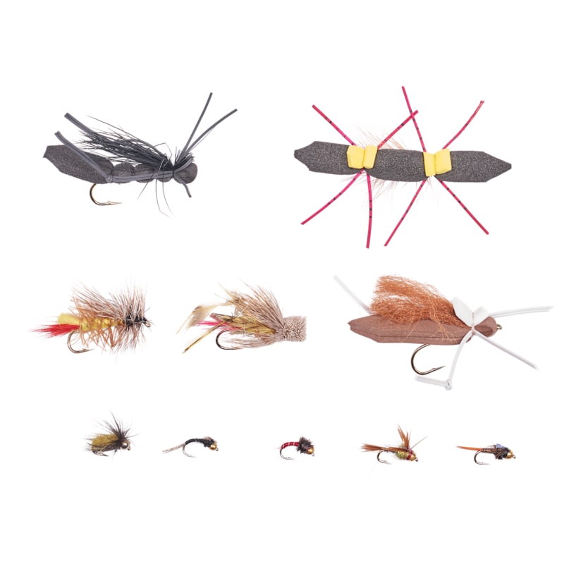 White River Fly Shop 10-Piece Riseform Hopper-Dropper Fly Assortment