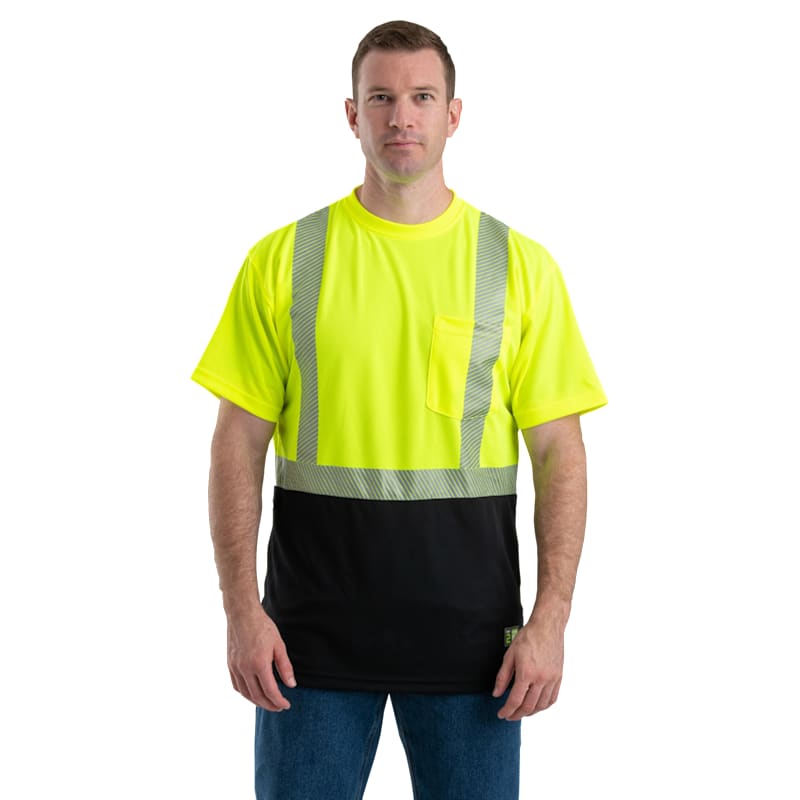 Berne Hi-Vis Class 2 Color Block Short-Sleeve T-Shirt for Men