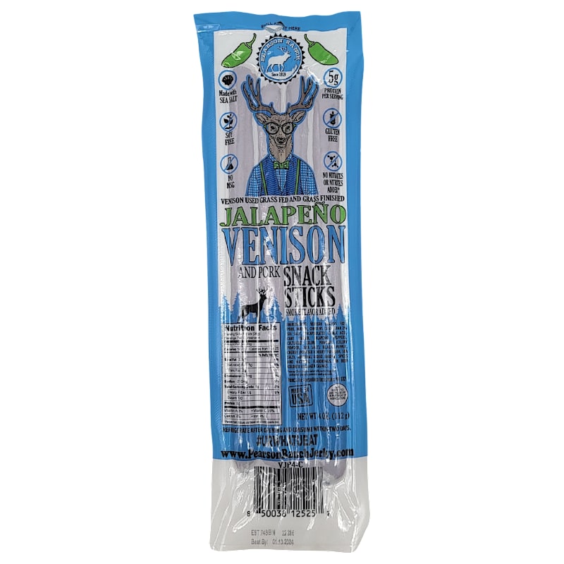 Pearson Ranch Jalapeno Venison Snack Sticks