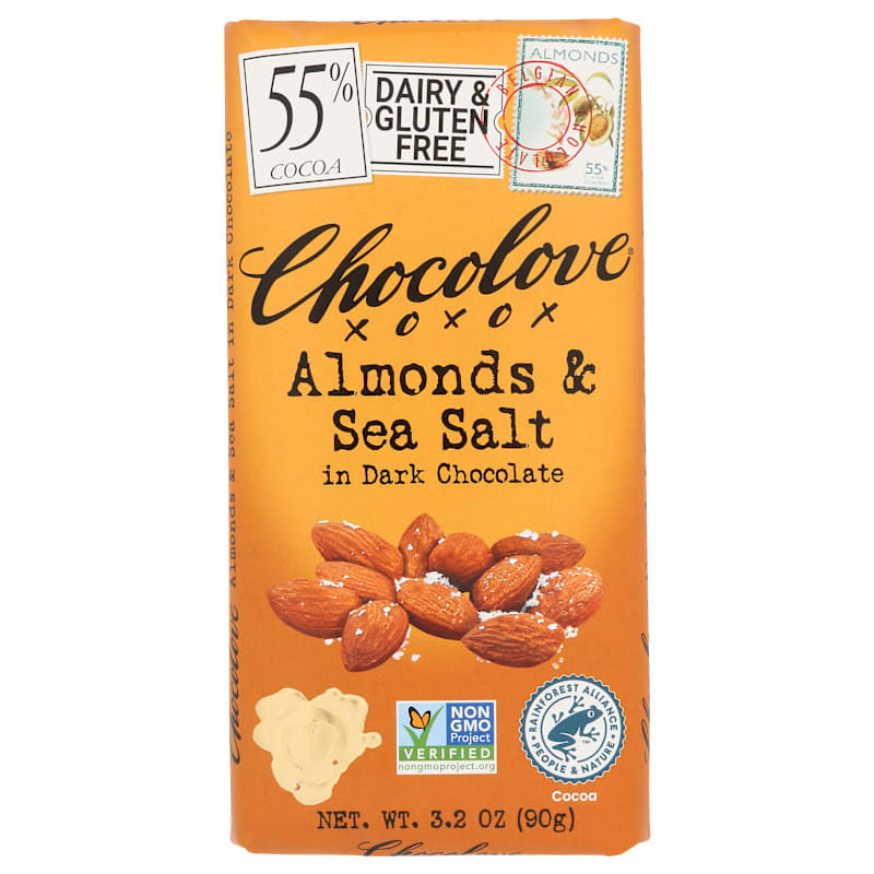 Chocolove Almonds and Sea Salt Dark Chocolate Bar