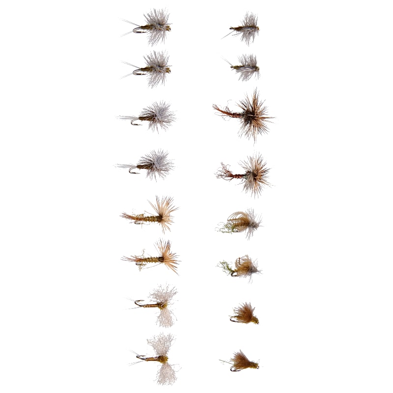 White River Fly Shop Blue Wing Olive 16-Pack Fly Assortment