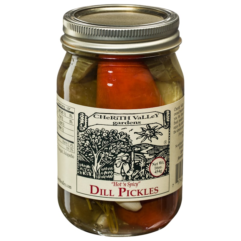 Cherith Valley Gardens Hot 'n Spicy Thick Sliced Dill Pickles