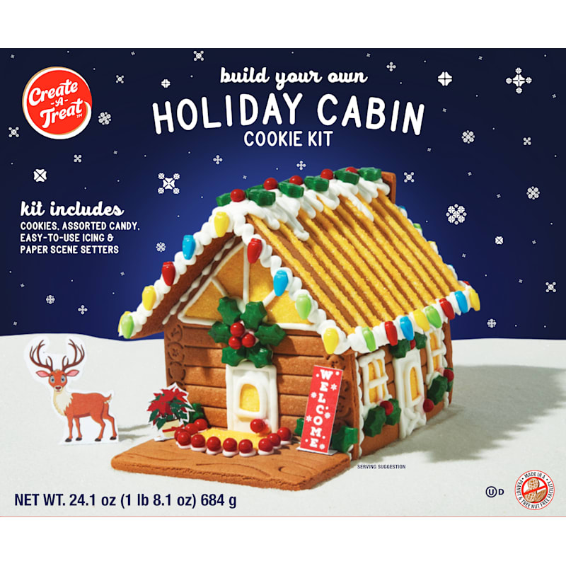 Create A Treat E-Z Build Gingerbread Holiday Cabin Cookie Kit