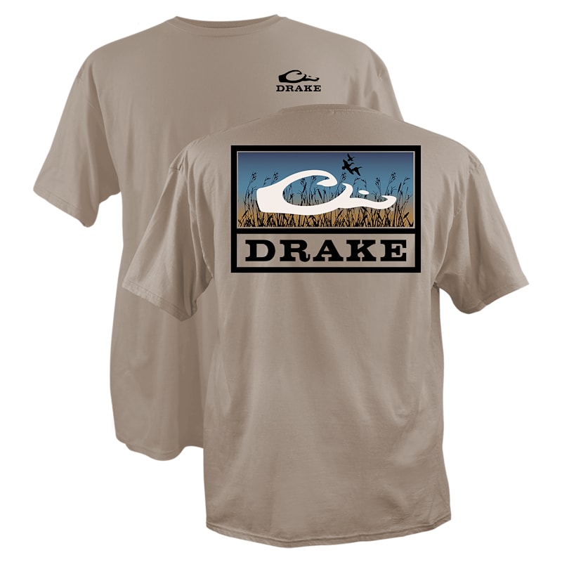 Drake Waterfowl Marsh Flight Cotton Short-Sleeve T-Shirt